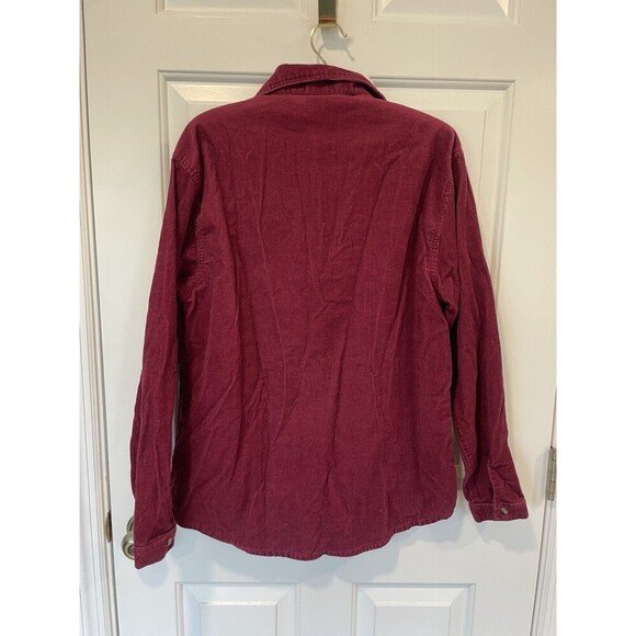 VTG Bobbie Brooks Corduroy Halloween Autumn Leaves Button Up Large Long Sleeve - Picture 8 of 8